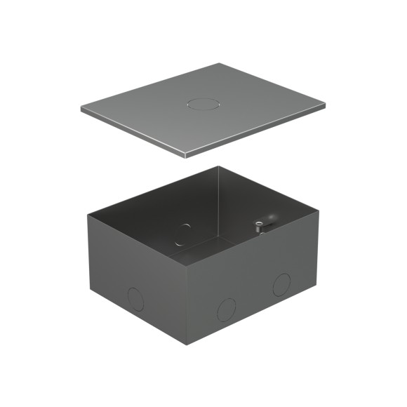BOX/4  Металлическая  коробка с крышкой для заливки в пол 159,6х133,6х75мм для люков 70040 Экопласт