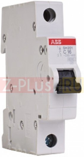 ABB SH201L C16 Автоматический выключатель 1-полюсной 2cds241001r0164