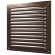 2525МЭ/РМ кор, Решетка вентиляционная с покрытием полимерной эмалью, с сеткой 250х250, Сталь,коричневая