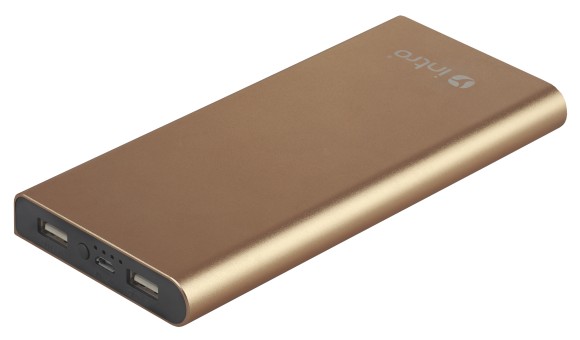 PB10 USB зарядки_25 Intro Power Bank 10 000 mAh, Gold (40/1000)