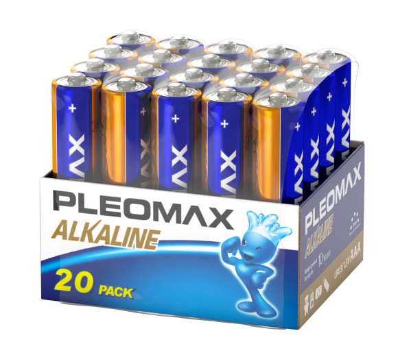 Б0059832 Батарейки Pleomax LR03-20 bulk Alkaline (20/480/20160)