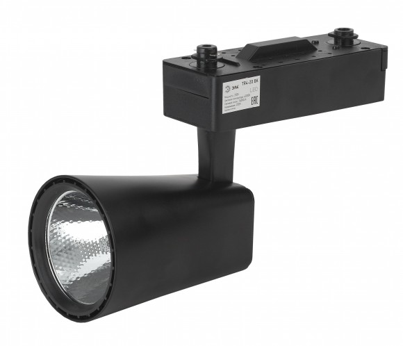 Б0032166 Трековый светильник однофазный ЭРА TR4 - 20 BK светодиодный 20Вт черный COB
