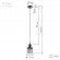 Б0037452 Светильник подвесной (подвес) ЭРА PL5 BK металл, E27, max 60W, высота плафона 170мм, подвеса 800мм, черный