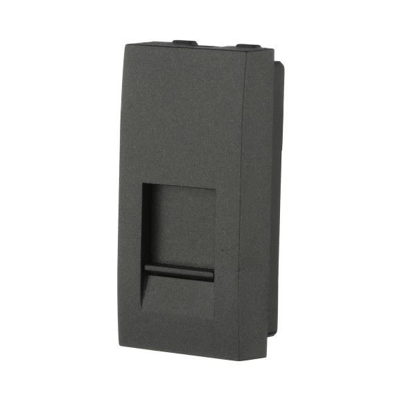 Накладка для розетки телефонной, компьютерной RJ,45х22,5мм (черный бархат) LK45