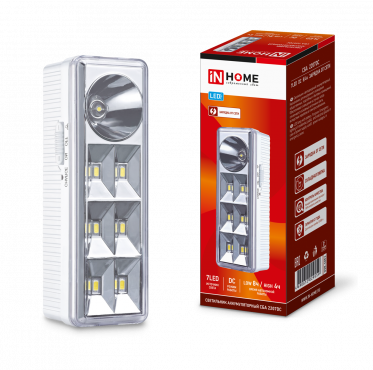 Светильник сд ав СБА 2207DC 6+1LED 1.0Ah lithium battery DC IN HOME 4690612029559