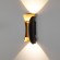 Б0054420 Декоративная подсветка ЭРА WL42 BK+GD светодиодная 10Вт 3500К черный/золото IP54 для интерьера, фасадов зданий